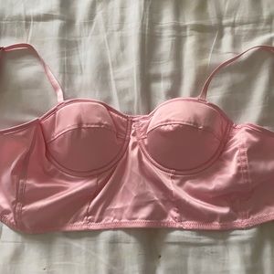 satin underwire bra top